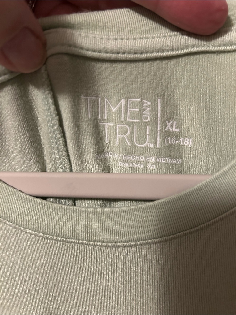 Time and Tru Mint Green Crewneck Pullover XL